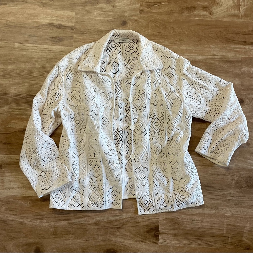 Amomento Crochet Jacket Ivory
